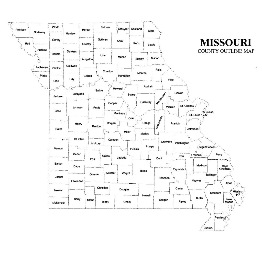 Missouri County Map – Jigsaw-Genealogy