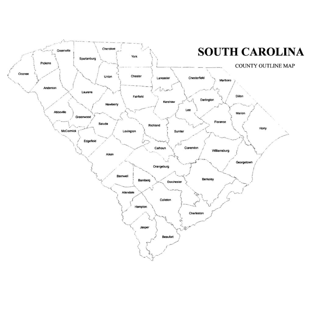 South Carolina County Map – Jigsaw-Genealogy