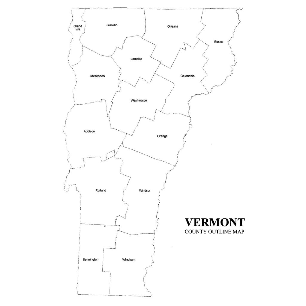 Vermont County Map – Jigsaw-Genealogy