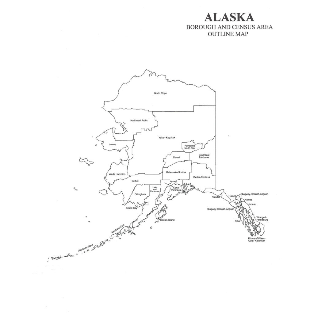 Alaska Borough And Census Area Map Jigsaw Genealogy 5432
