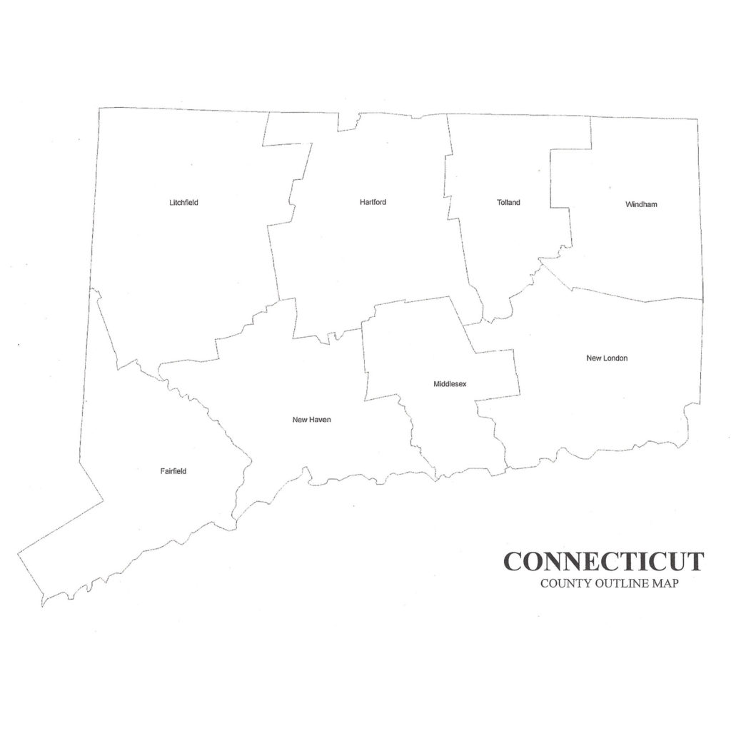 Connecticut County Map – Jigsaw-Genealogy